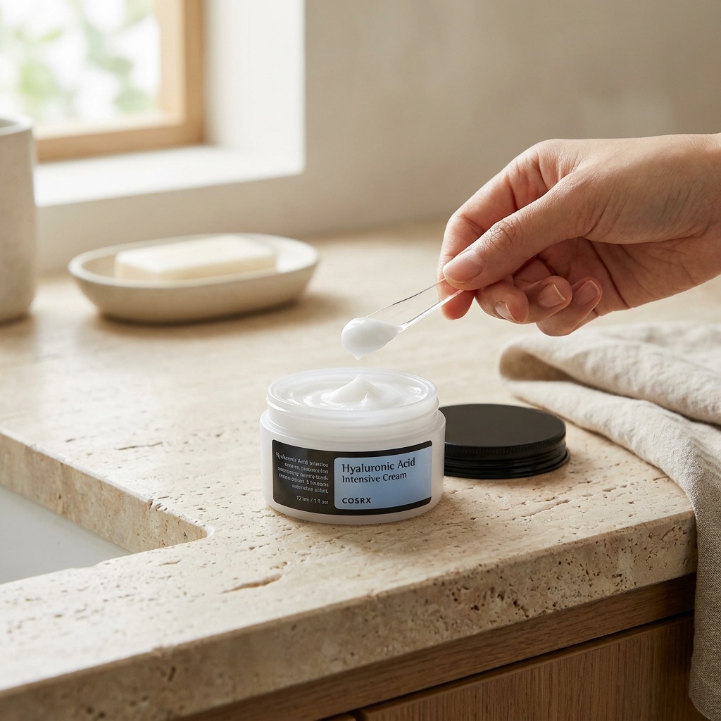 COSRX hyaluronic acid: COSRX Hyaluronsyra Intensiv Kräm i praktiken | commercial_review