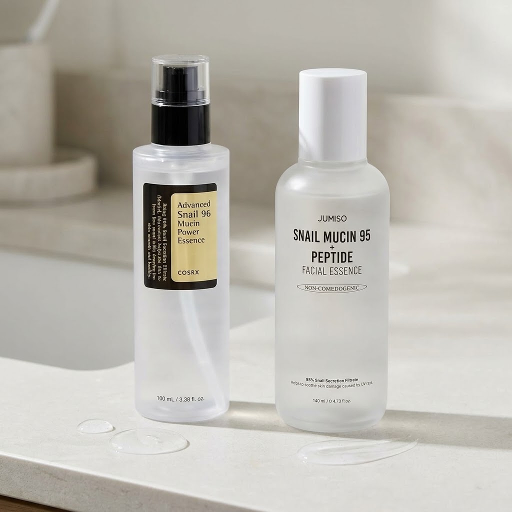 COSRX vs Jumiso snigel: vad skiljer snigelessencerna? | comparison
